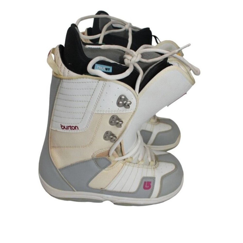 Burton Snowboard Boots Women's Size 10 White Pink Casa Truefit Outdoor Snow